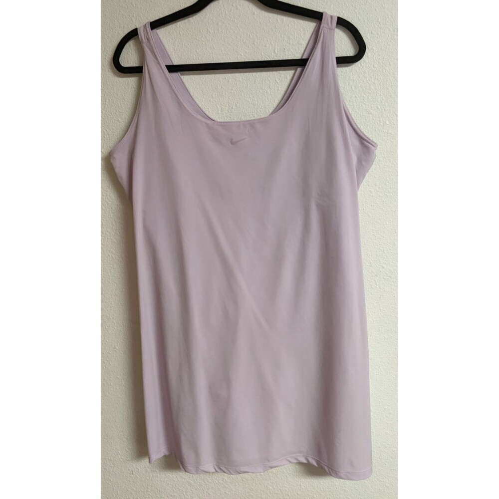 NWT~ Women's Nike Bliss Luxe Womens Training Dress Built In Shorts Lilac XL - Picture 2 of 13